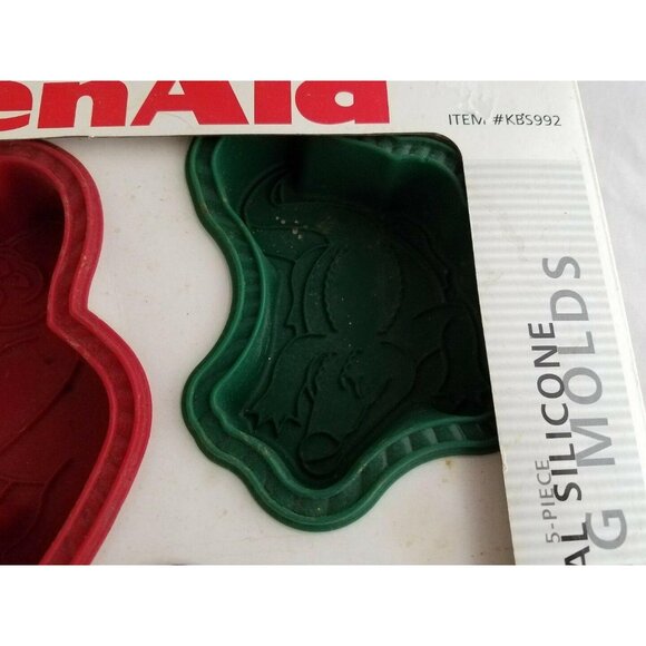 KitchenAid Animal Silicone Baking Molds Lion Monkey Rhino Elephant Alligator - Picture 7 of 8